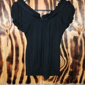 Black off the shoulder top